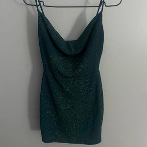 Size S Windsor Hunter Green Sparkly Mini Dress